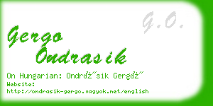 gergo ondrasik business card